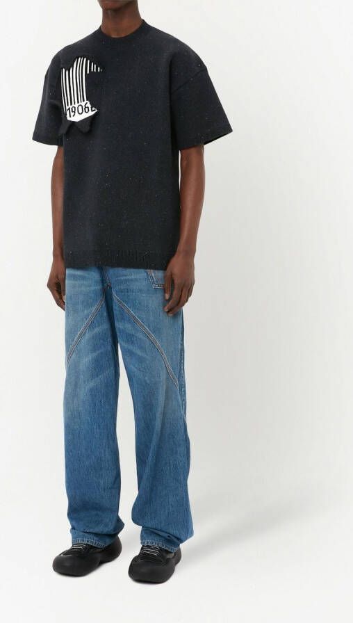 JW Anderson Sweater met korte mouwen Zwart