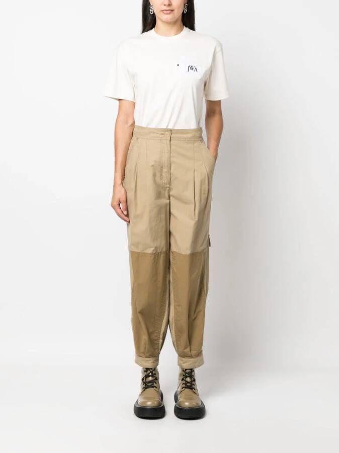 JW Anderson T-shirt met geborduurd logo Beige