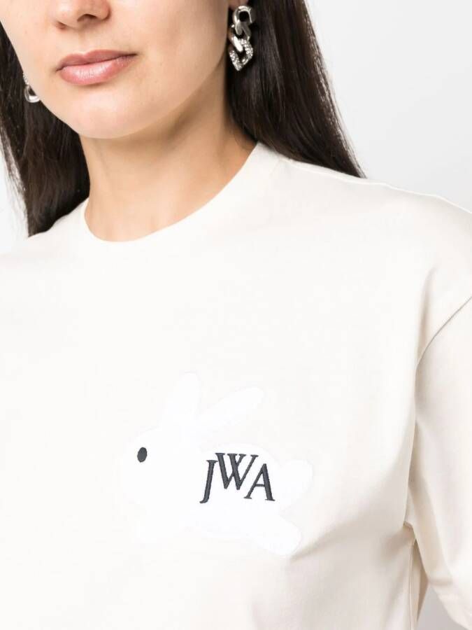 JW Anderson T-shirt met geborduurd logo Beige