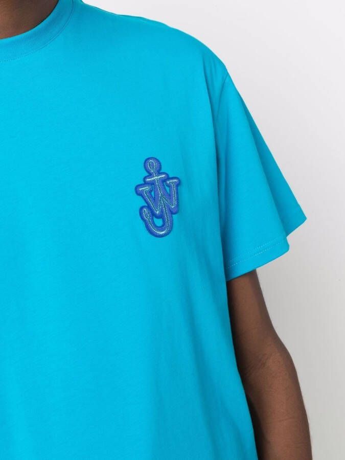 JW Anderson T-shirt met logopatch Blauw
