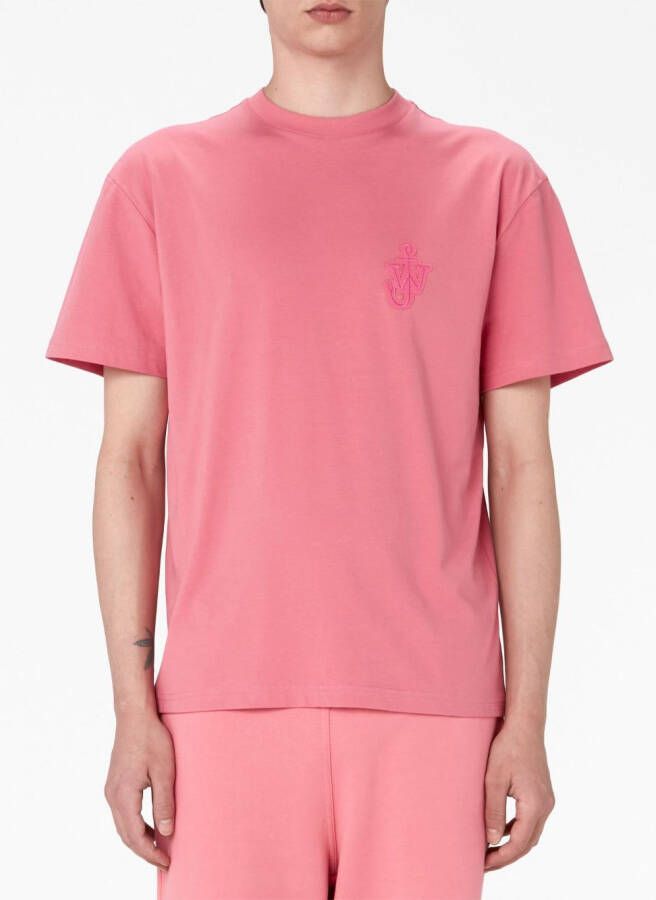 JW Anderson T-shirt met logopatch Roze