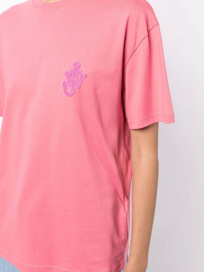 JW Anderson T-shirt met logopatch Roze