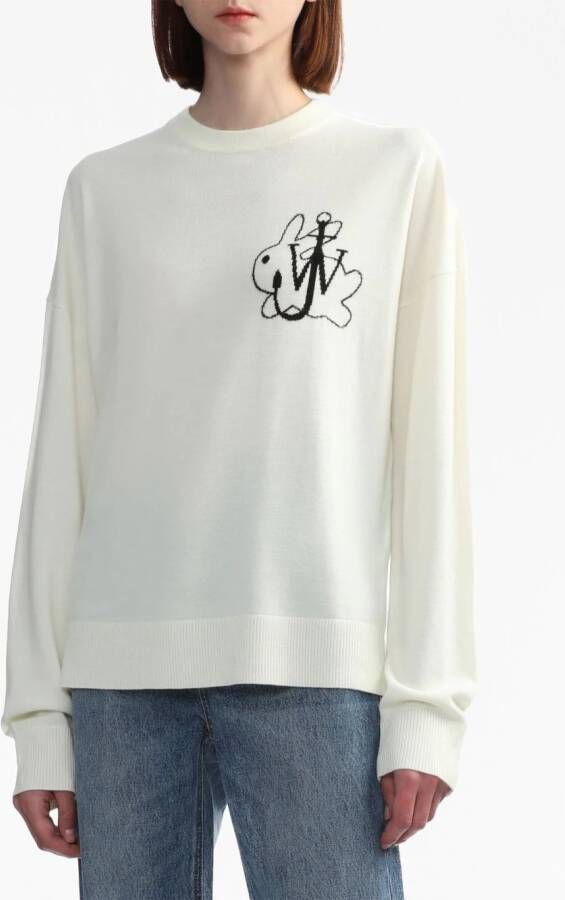 JW Anderson Trui met intarsia logo Wit