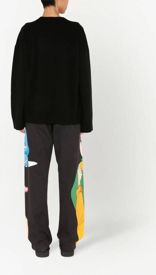 JW Anderson Trui verfraaid met logo Zwart