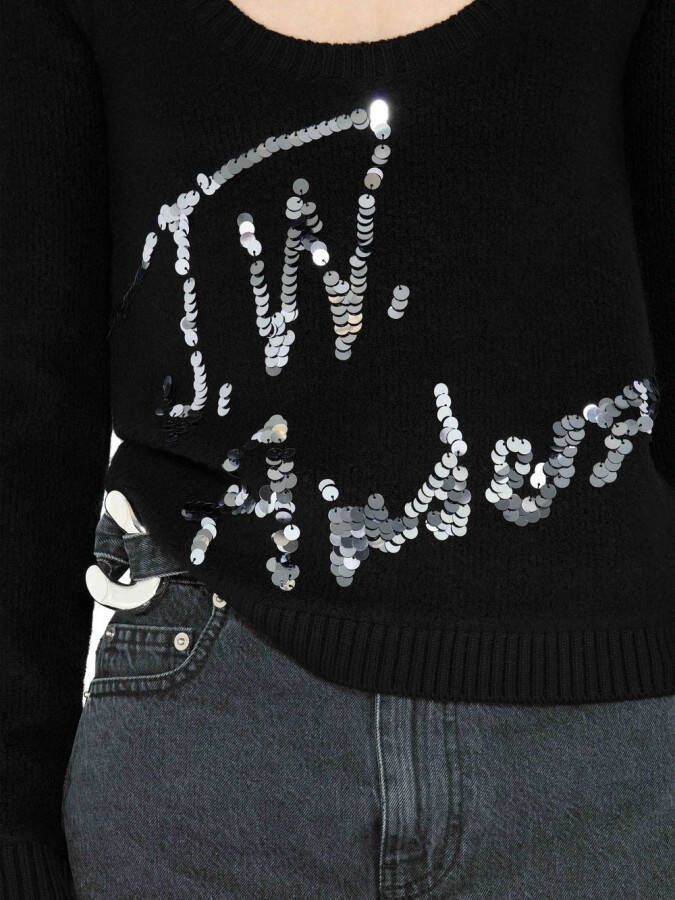 JW Anderson Trui verfraaid met pailletten Zwart