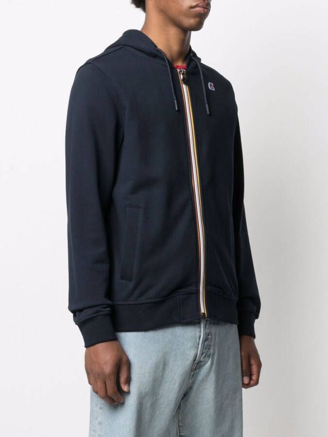 K-Way Hoodie met logopatch Blauw