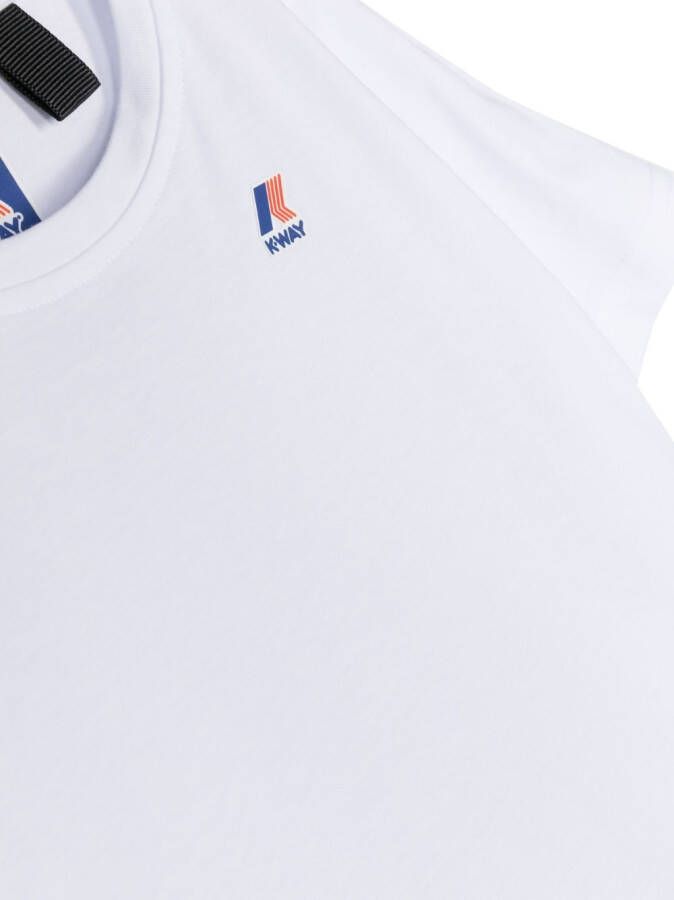 K Way Kids T-shirt met logopatch Wit