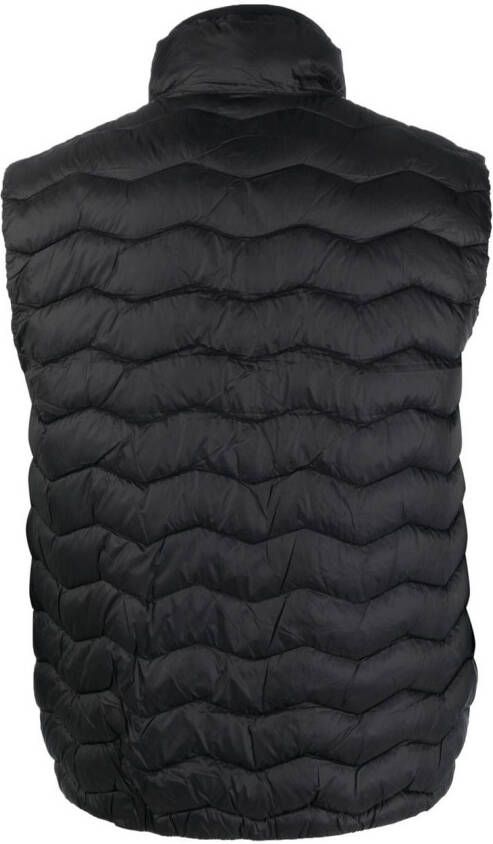 K-Way Gilet met chevron streep Zwart