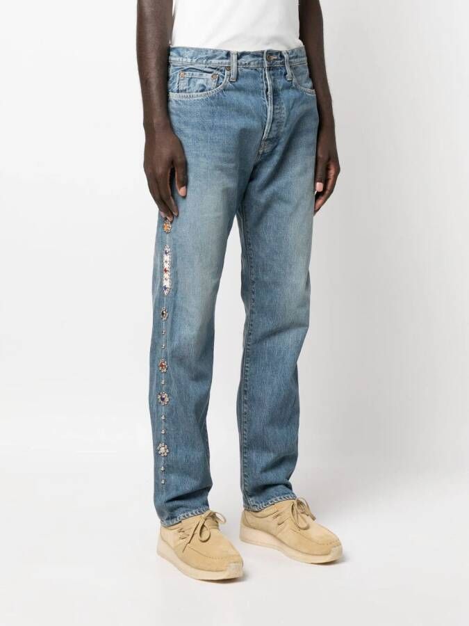 KAPITAL Straight broek Blauw
