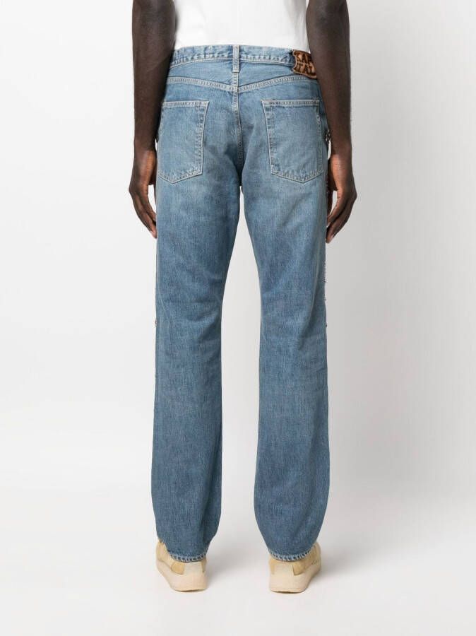 KAPITAL Straight broek Blauw