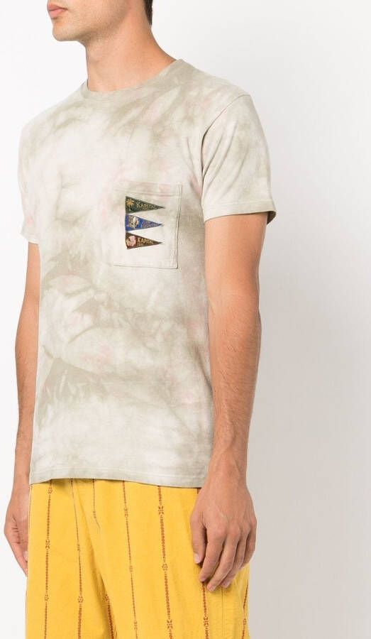 KAPITAL T-shirt met print Beige