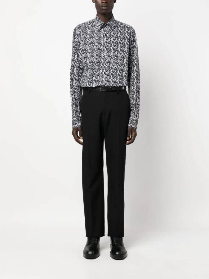 Karl Lagerfeld Overhemd met abstract patroon Zwart