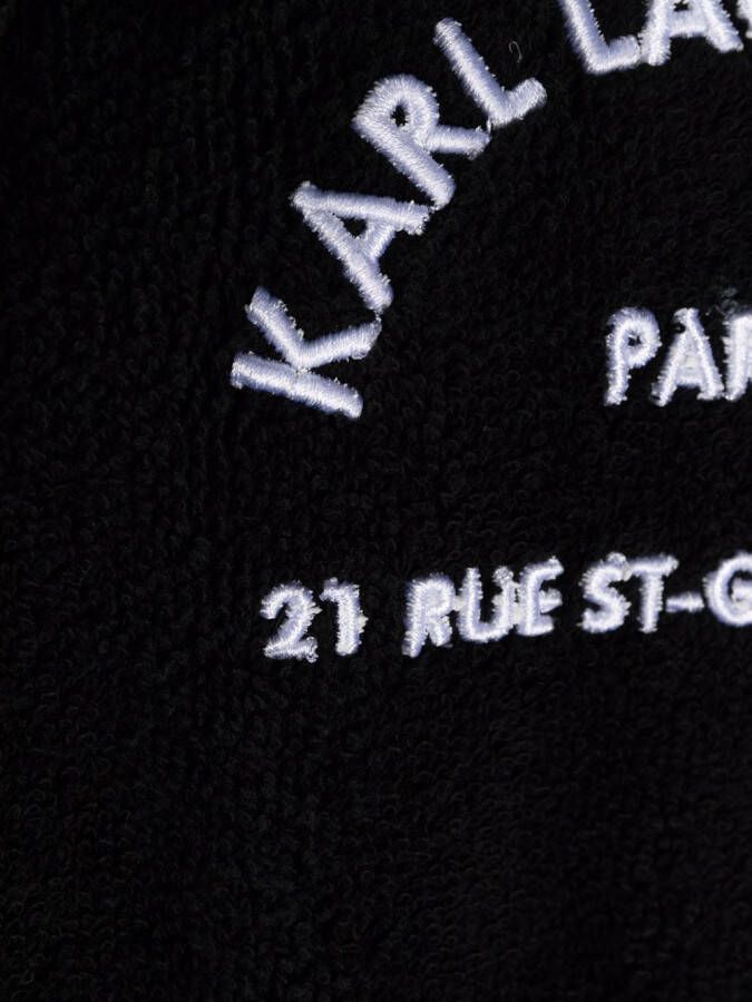 Karl Lagerfeld Badjas met logoprint Zwart