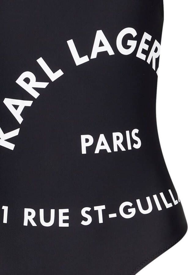 Karl Lagerfeld Badpak met logoprint Zwart