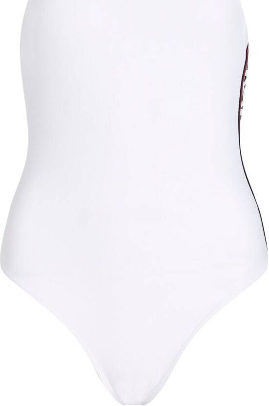 Karl Lagerfeld Badpak met logoprint Wit