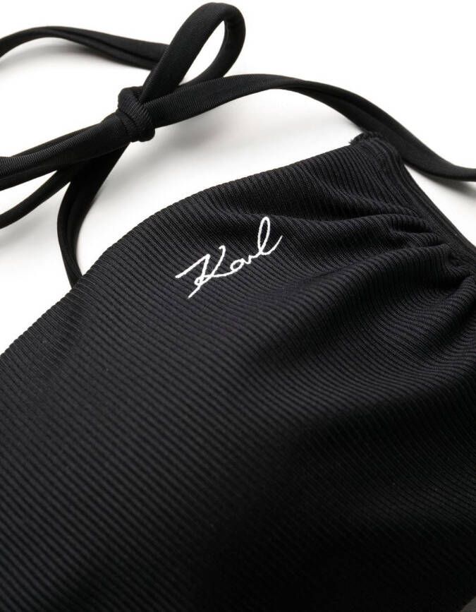 Karl Lagerfeld Bandeau bikinitop Zwart