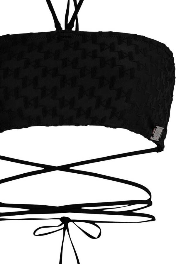 Karl Lagerfeld Bandeau bikinitop Zwart