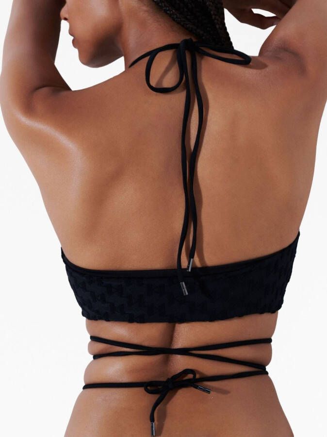 Karl Lagerfeld Bandeau bikinitop Zwart