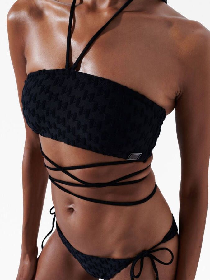 Karl Lagerfeld Bandeau bikinitop Zwart