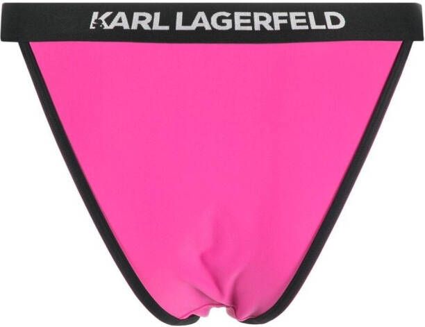 Karl Lagerfeld Bikinislip met logoband Roze