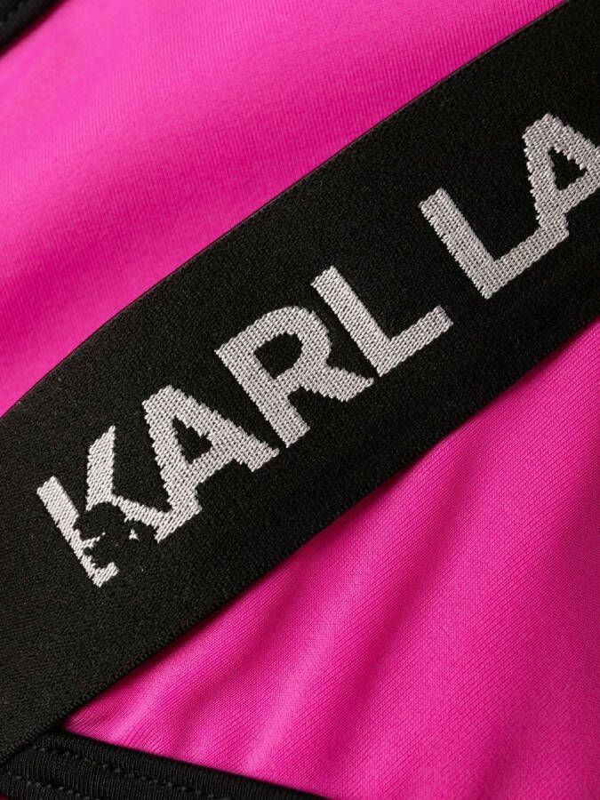 Karl Lagerfeld Bikinislip met logoband Roze