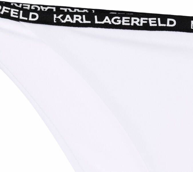 Karl Lagerfeld Bikinislip met logoband Wit