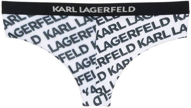 Karl Lagerfeld Bikinislip met logoprint Wit