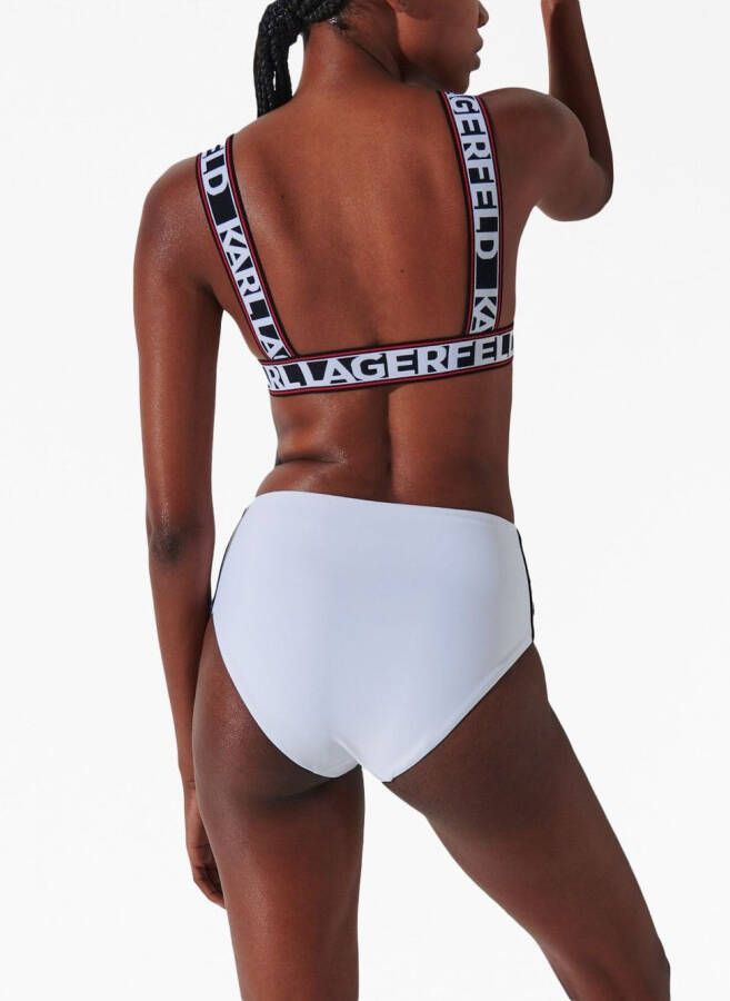 Karl Lagerfeld Bikinislip met logoprint Wit