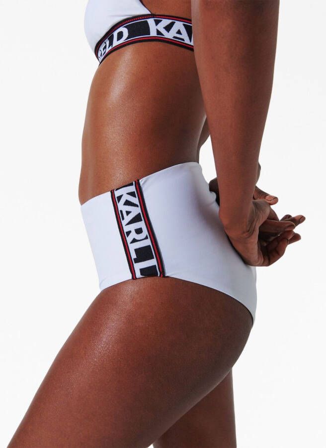 Karl Lagerfeld Bikinislip met logoprint Wit