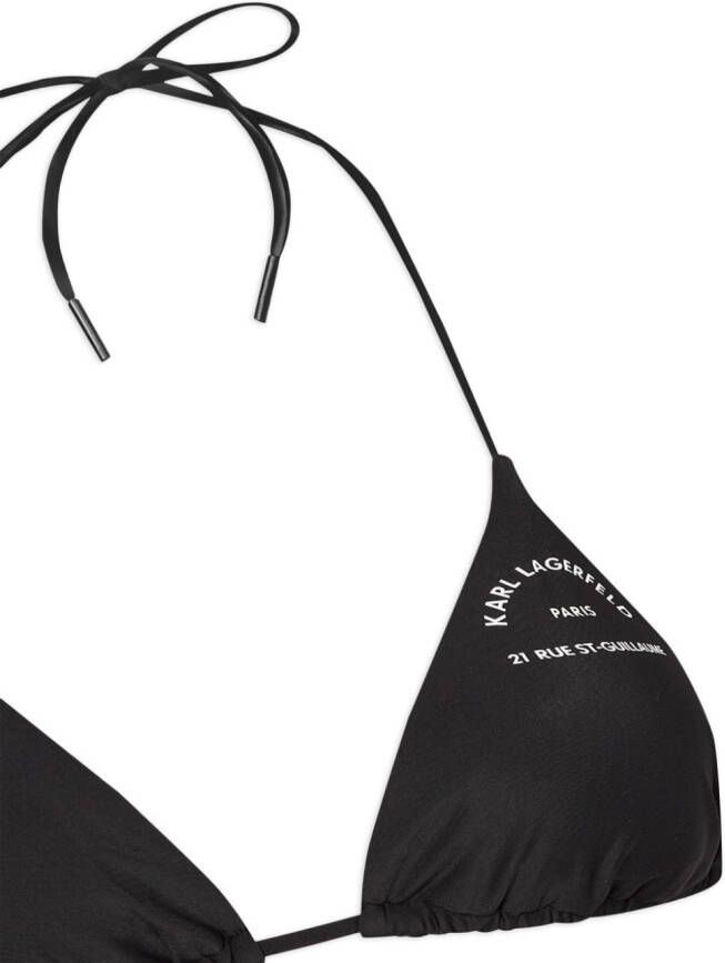Karl Lagerfeld Rue St-Guillaume triangel bikini Zwart