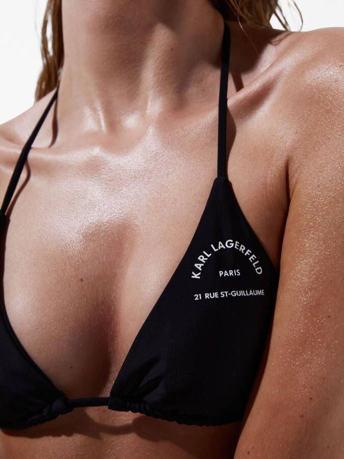 Karl Lagerfeld Rue St-Guillaume triangel bikini Zwart
