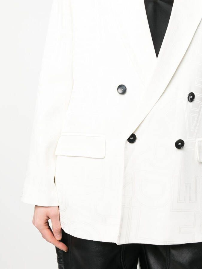 Karl Lagerfeld Blazer met dubbele rij knopen Wit