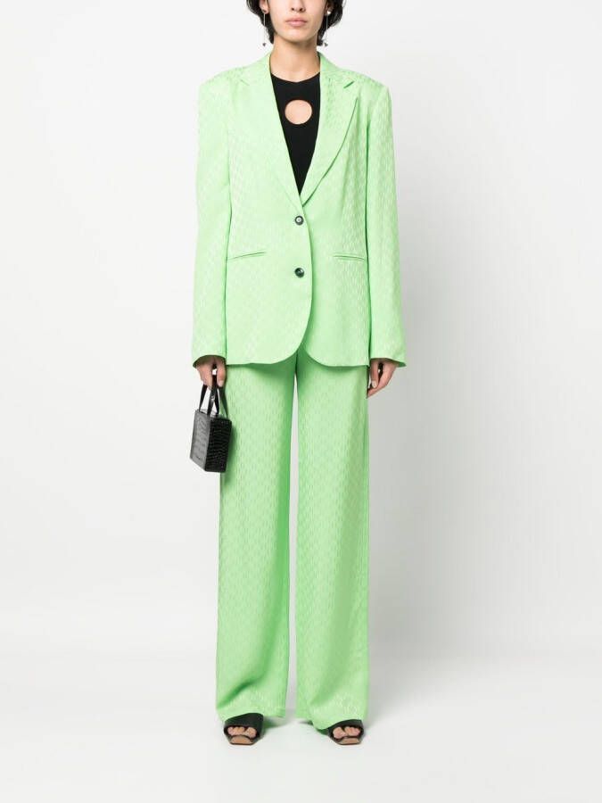 Karl Lagerfeld Blazer met monogram jacquard Groen