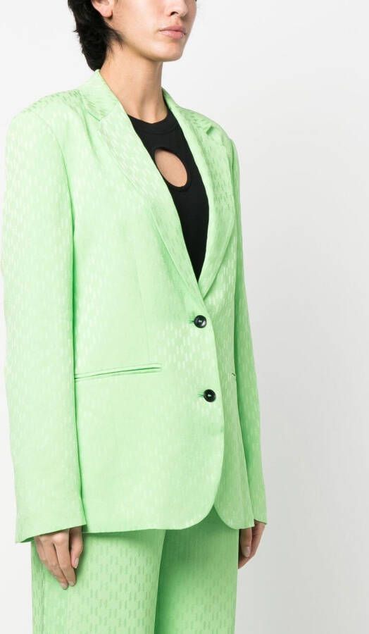 Karl Lagerfeld Blazer met monogram jacquard Groen