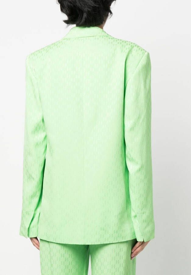 Karl Lagerfeld Blazer met monogram jacquard Groen