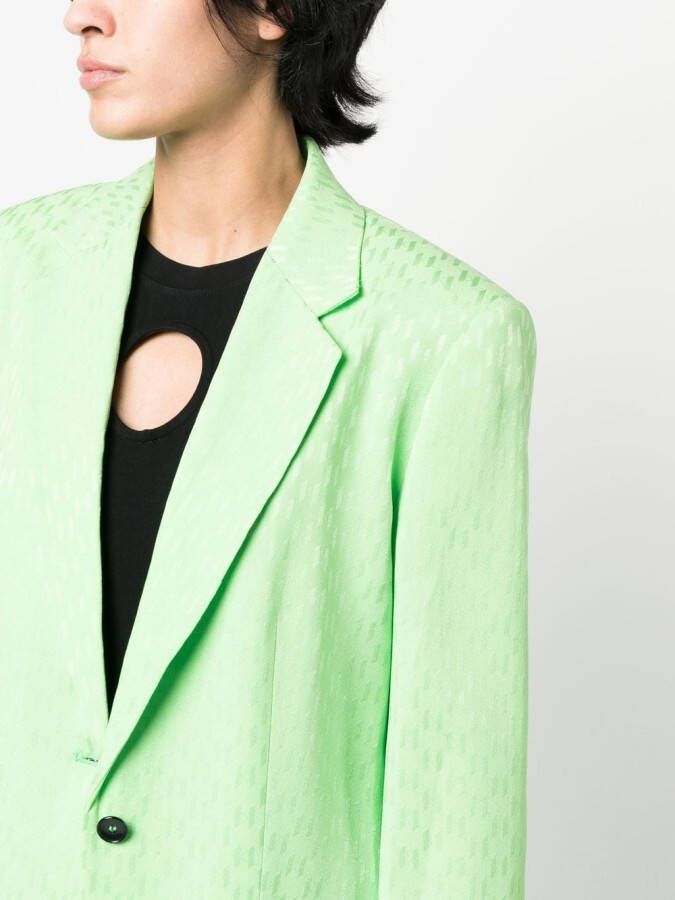 Karl Lagerfeld Blazer met monogram jacquard Groen