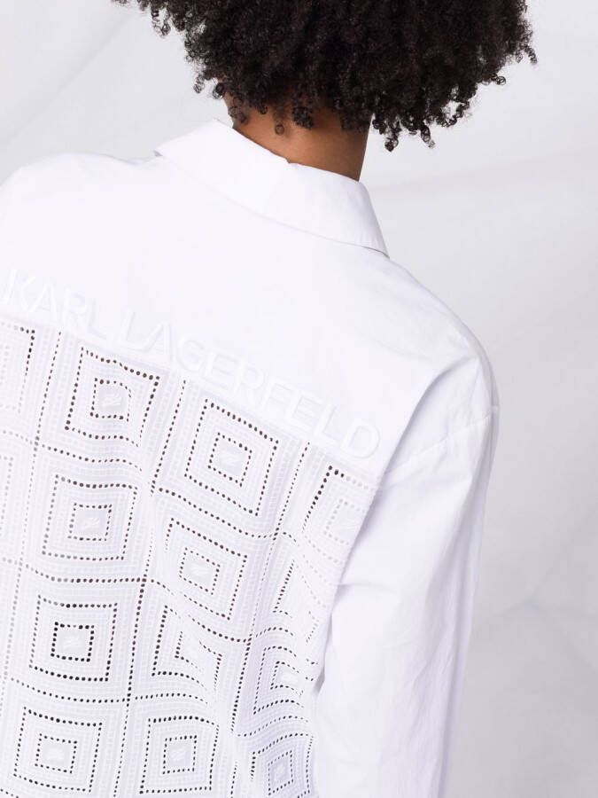 Karl Lagerfeld Blouse met knopen Wit
