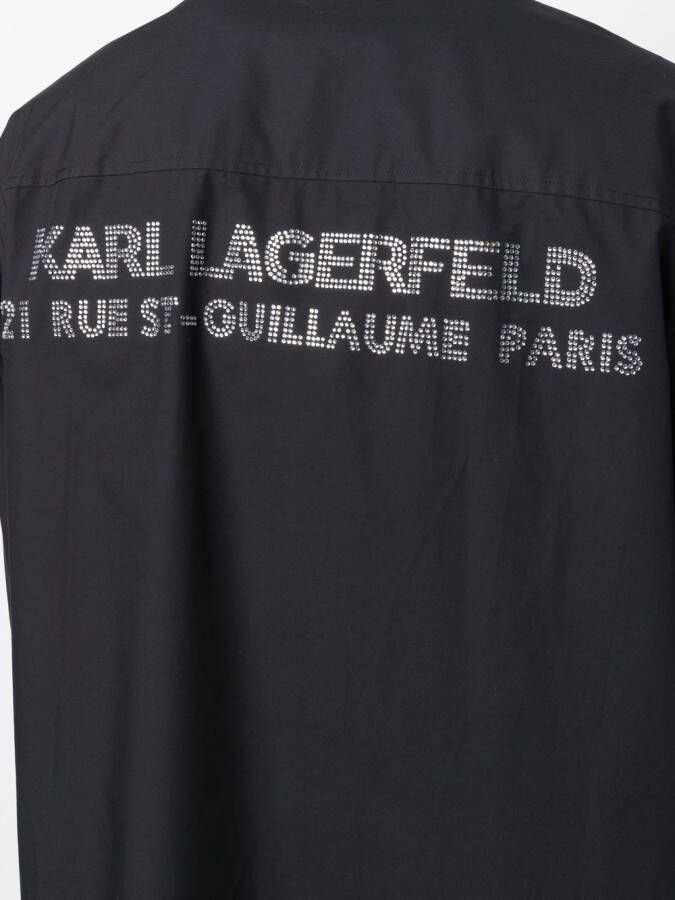 Karl Lagerfeld Blouse met logoprint Zwart