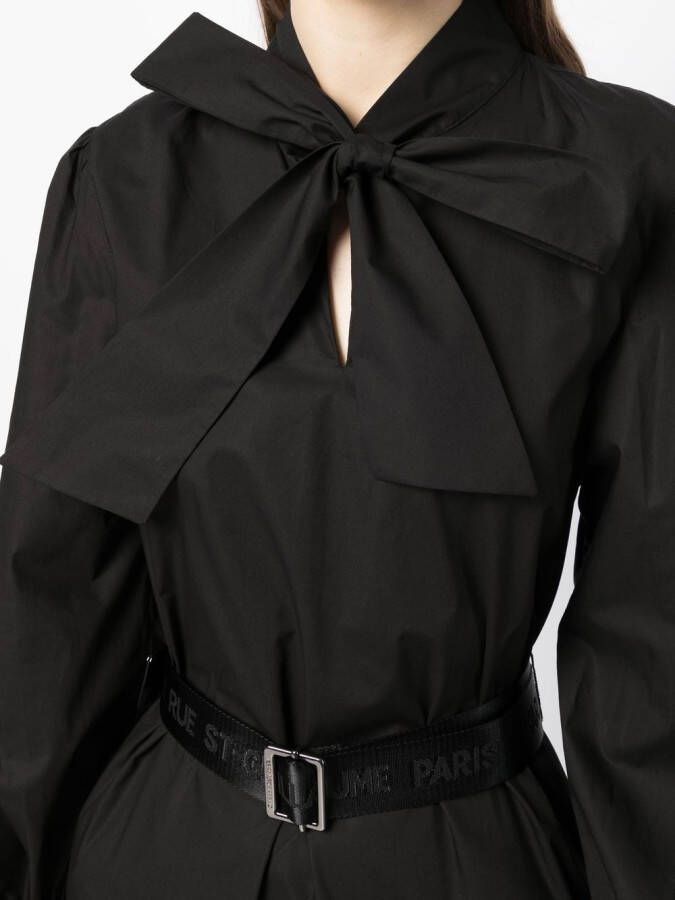 Karl Lagerfeld Blousejurk met strik Zwart