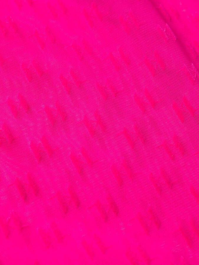 Karl Lagerfeld Doorzichtige body met monogram Roze
