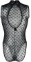 Karl Lagerfeld Doorzichtige body met monogram Zwart - Thumbnail 2
