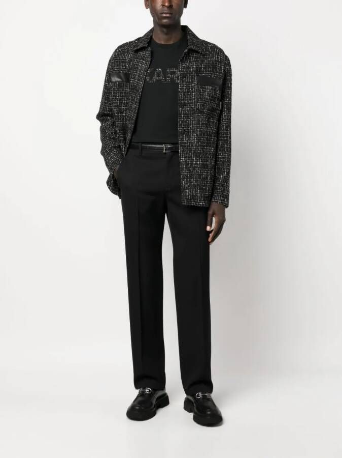 Karl Lagerfeld Bouclé shirtjack Zwart