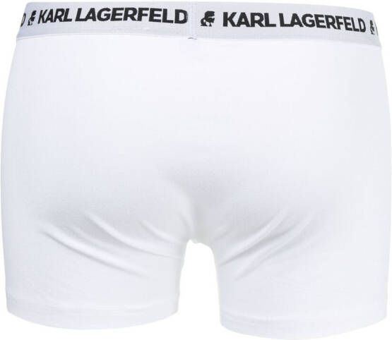 Karl Lagerfeld Boxershorts met logo tailleband Wit