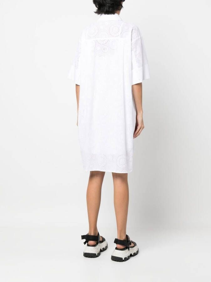 Karl Lagerfeld Broderie anglaise blousejurk Wit