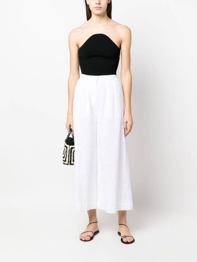 Karl Lagerfeld Broderie anglaise culotte Wit