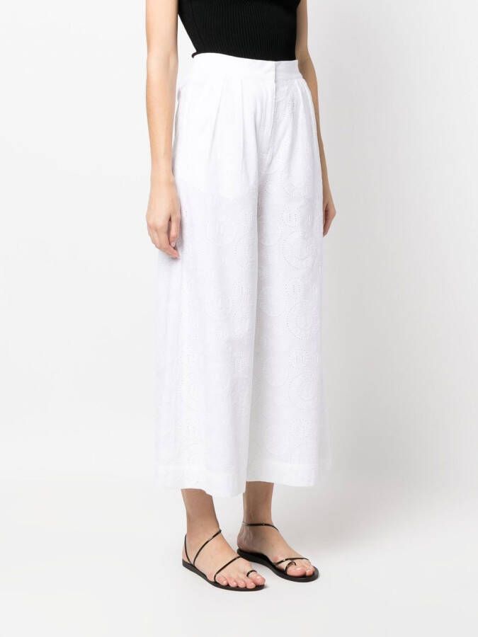 Karl Lagerfeld Broderie anglaise culotte Wit