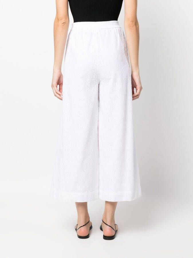 Karl Lagerfeld Broderie anglaise culotte Wit