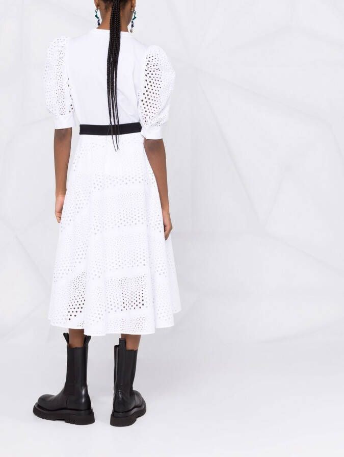 Karl Lagerfeld Broderie anglaise midi-rok Wit