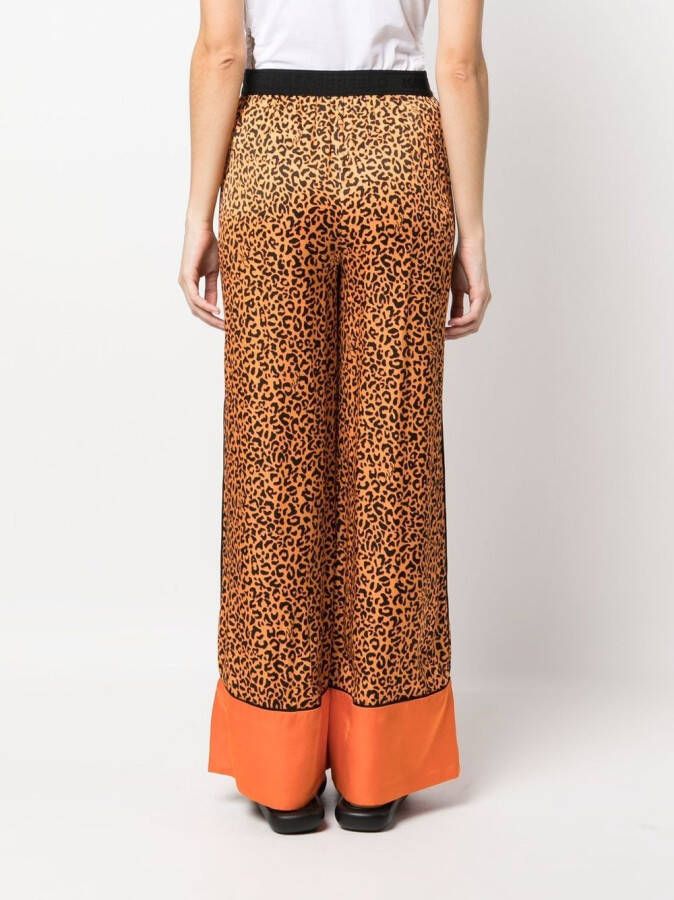 Karl Lagerfeld Broek met luipaardprint Oranje