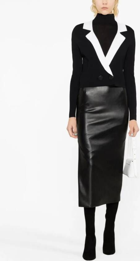 Karl Lagerfeld Cropped vest Zwart